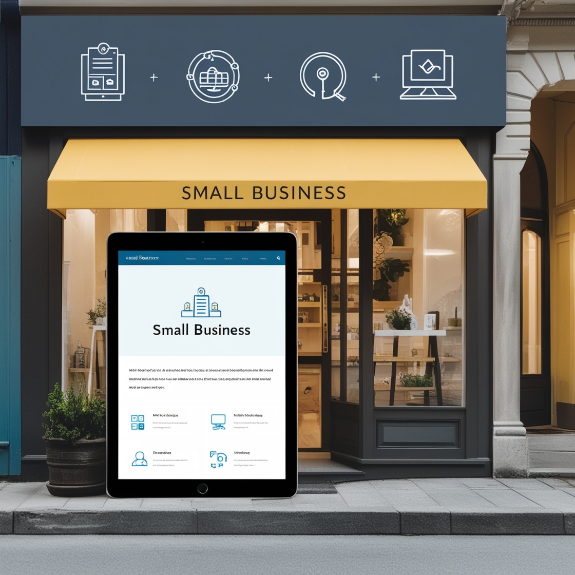 tablet and small business storefront